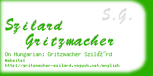 szilard gritzmacher business card